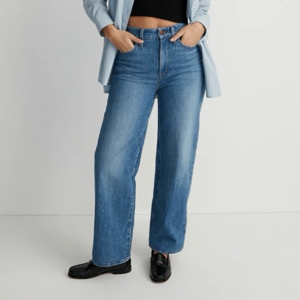 Madewell The Curvy Perfect Vintage Wide-Leg Crop Jean Size 29